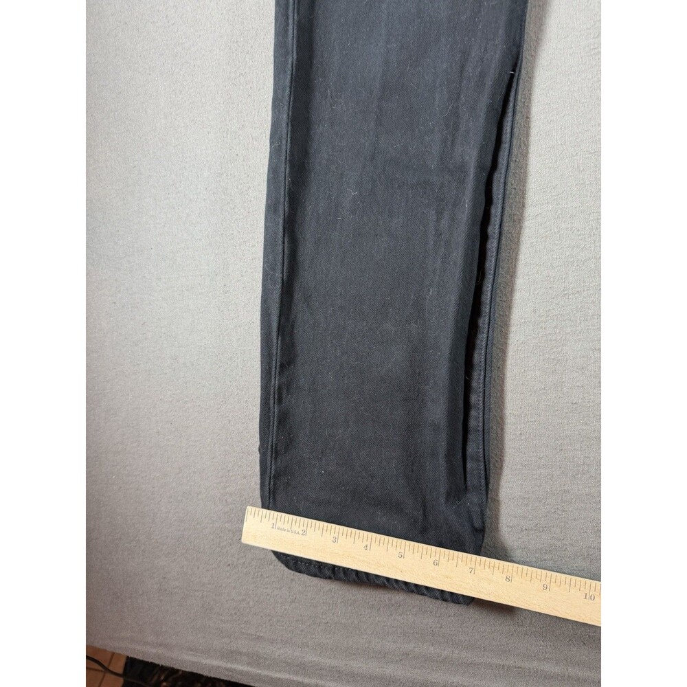 Levis 501 Premium Jeans Mens 31x32 Black Straight Leg Button Fly Casual Big E - Picture 9 of 12